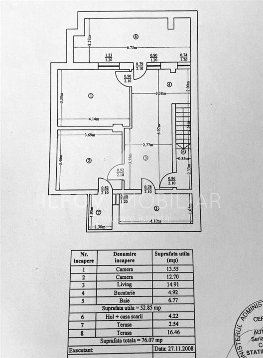 OTOPENI CENTRAL - APARTAMENT 3 CAMERE 76MP UTILAT SI MOBILAT