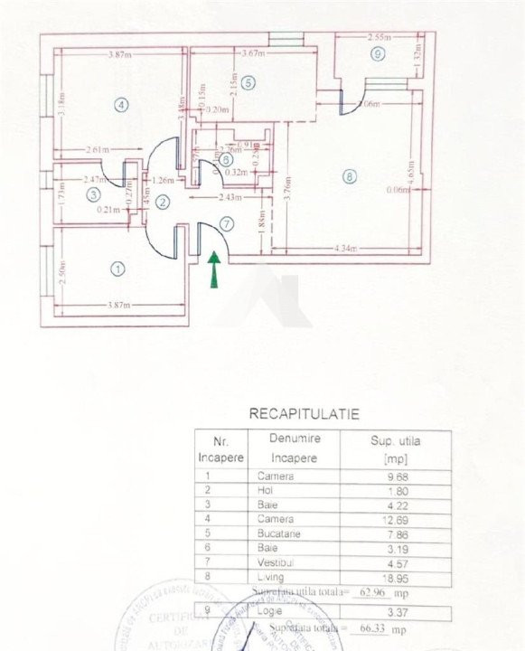 Apartament 3 camere Otopeni Luxor Residence utilat si mobilat partial