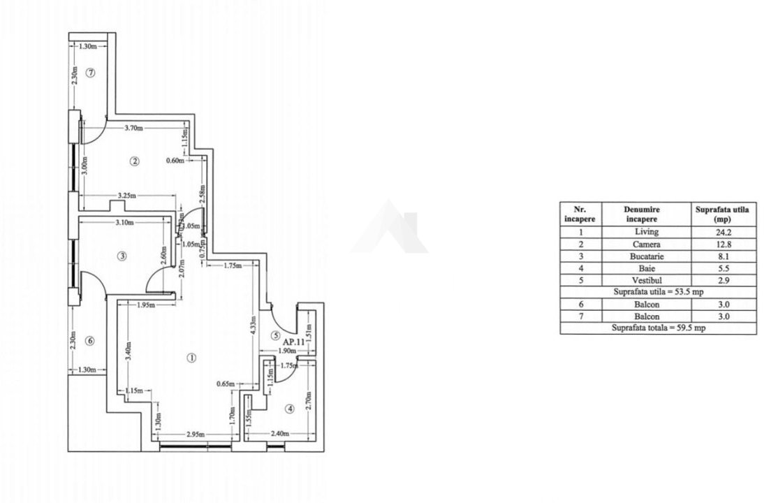 Apartament 2 camere Otopeni 23August pozitionare excelenta toate utilitatile