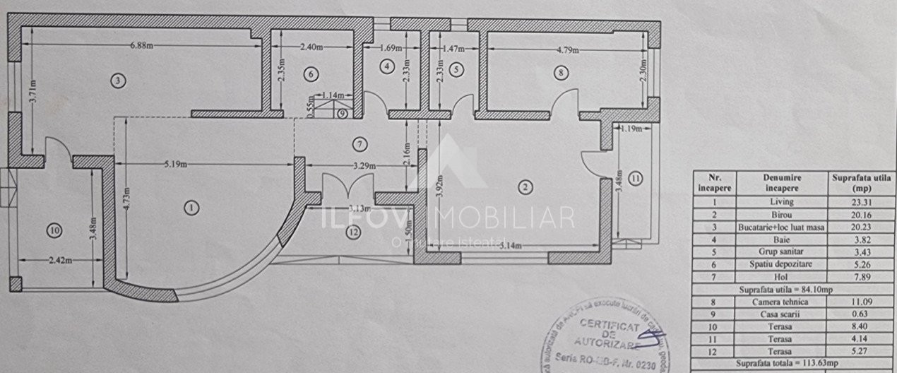 Vila single Otopeni 5 camere 226mp utilata-mobilata 3 terase 4bai, oportunitate