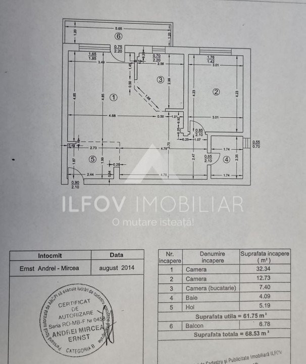 REZERVAT PÂNĂ ÎN 4.03! Apartament 2 camere Otopeni central, utilat si mobilat