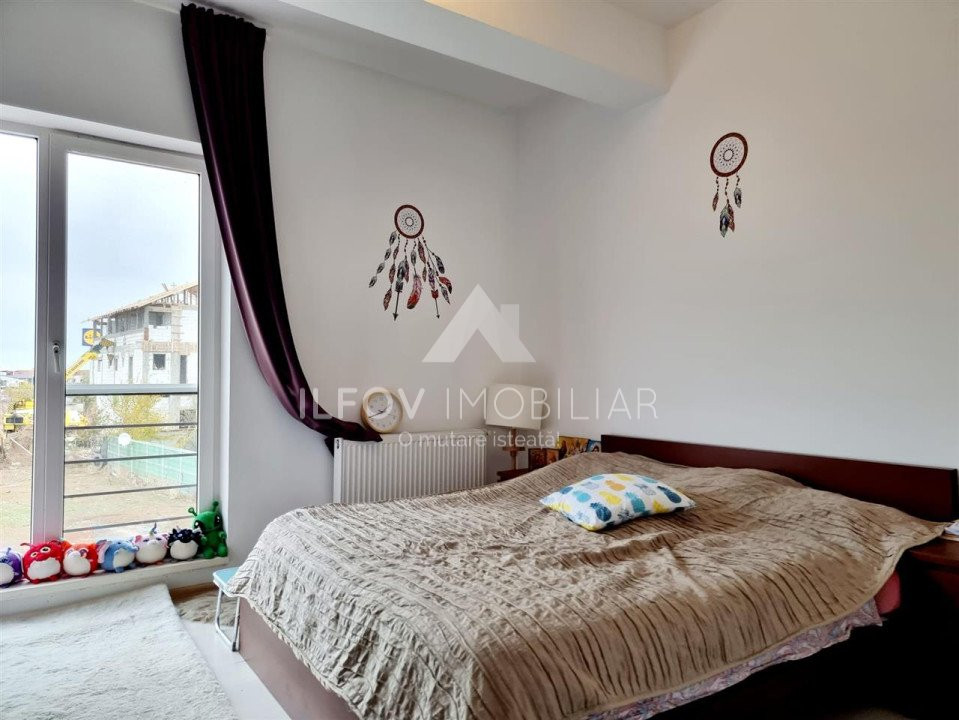 Apartament 2 camere spatios Otopeni 67.39mp parcare utilat si mobilat