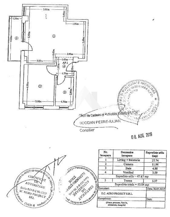 Apartament 2 camere cu curte si 2 parcari Otopeni