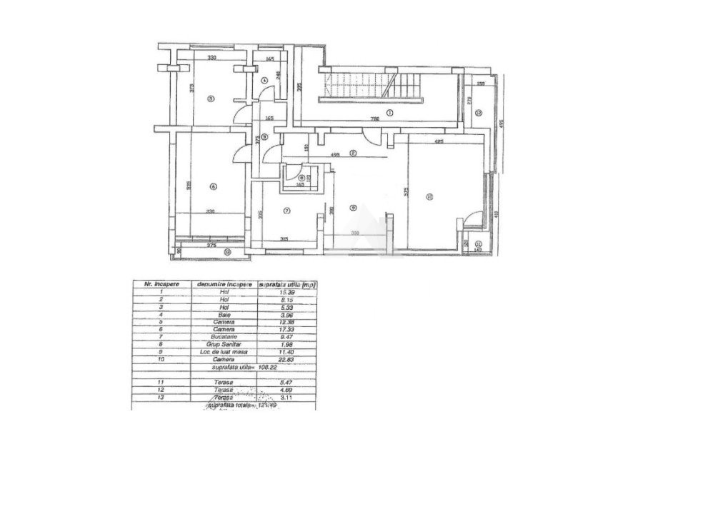 Apart 3 cam. 121mp Otopeni central utilat mobilat garaj boxa